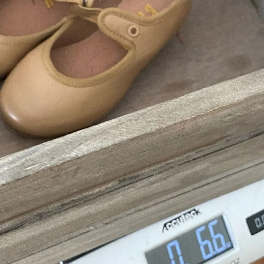 Bloch Tap Shoes Tan Elastic Snap Toddler Dance Size 6.5 M